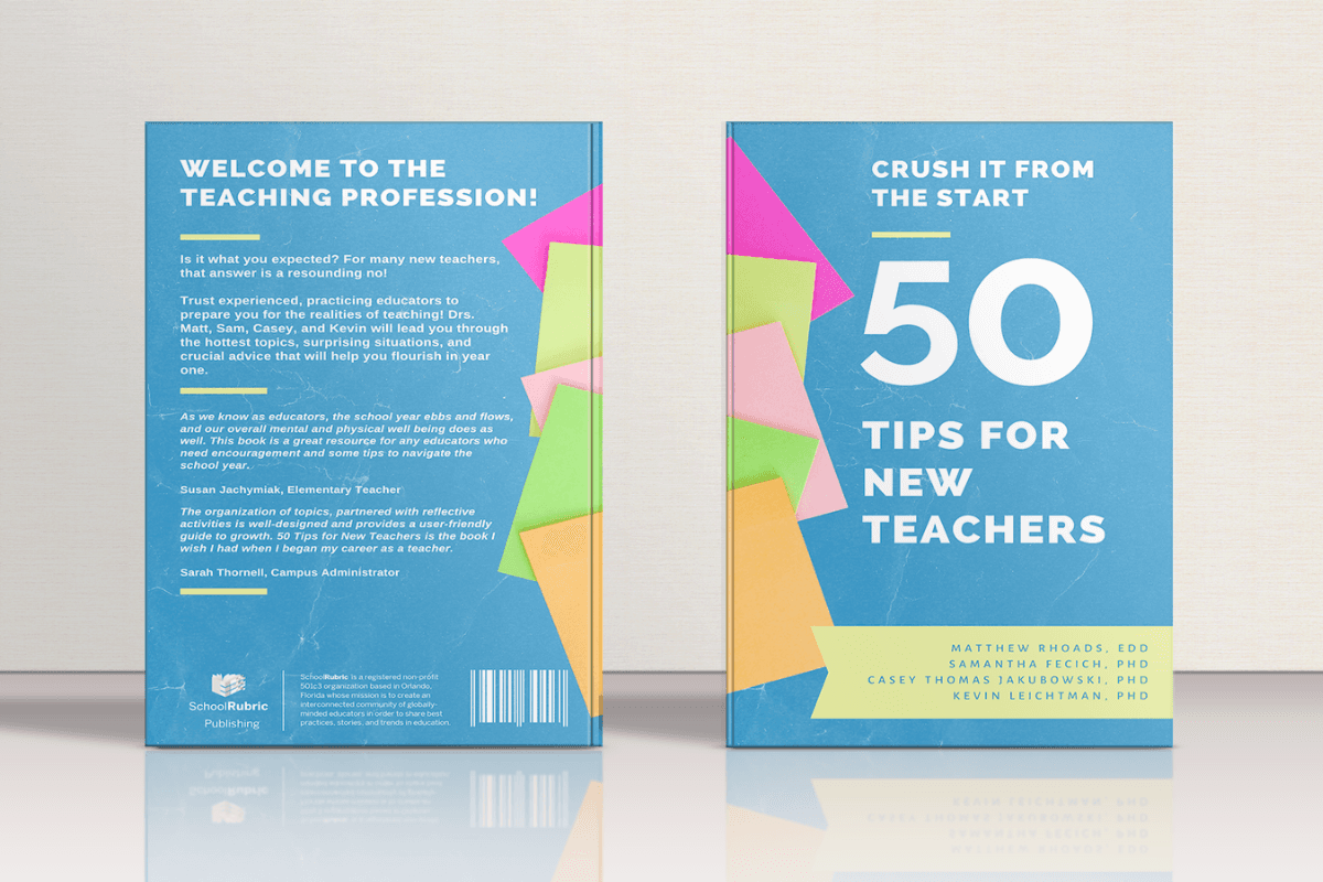 Front and back cover of Crush It from the Start: 50 Tips for New Teachers